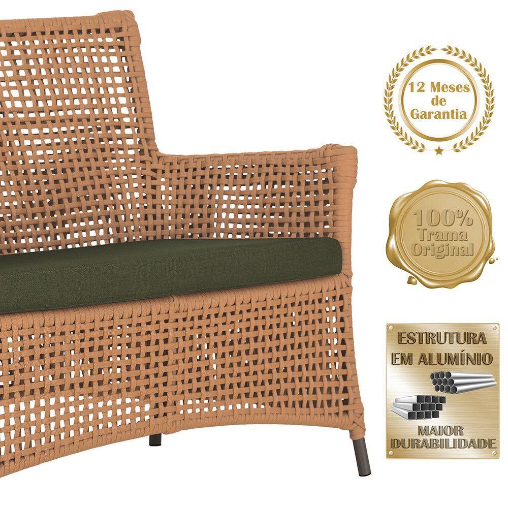 Miniatura Jogo Sofá 2 Poltronas E Mesa Igapó Marrom E13 Trama Original Terra Cota