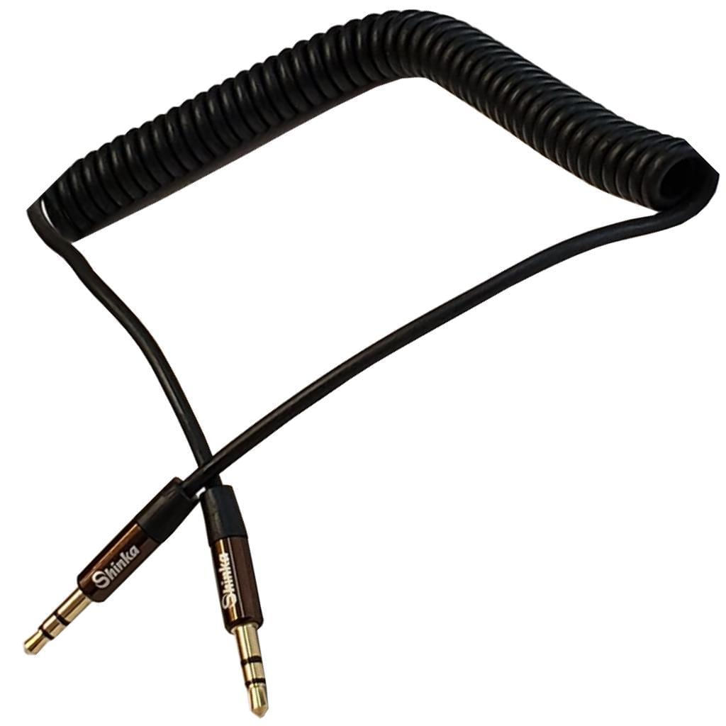 Miniatura Cabo P2 St Para P2 St 1,8 Metros Espiral Shinka Cb-P2T Preto