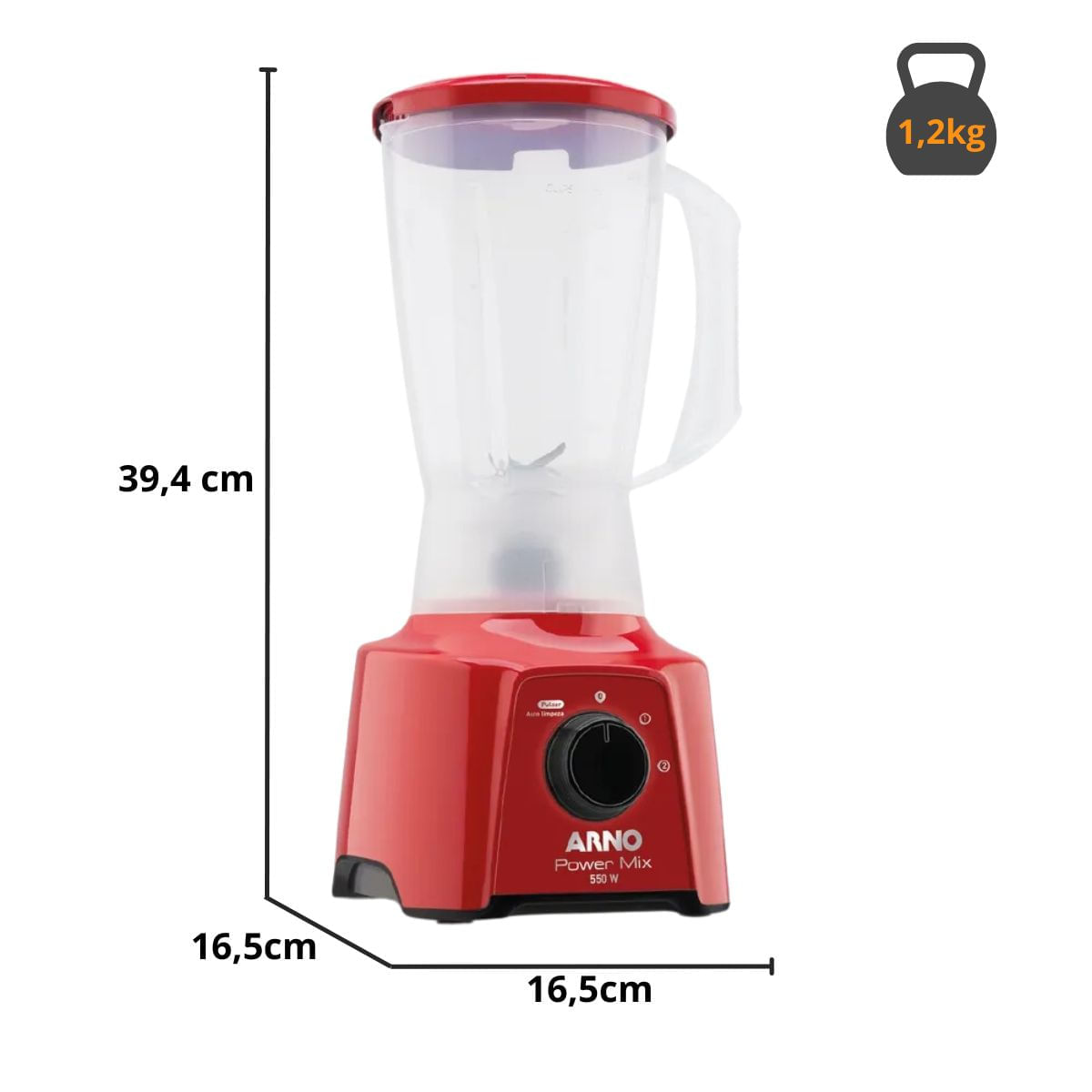 Miniatura Liquidificador Arno 550W Power Mix Vermelho LQ11 110v 110V
