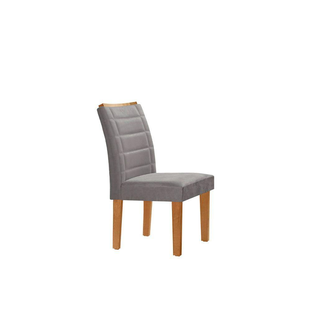 Miniatura Conjunto Mesa 160x80 Com Tampo Em Vidro 6 Cadeiras Grafite