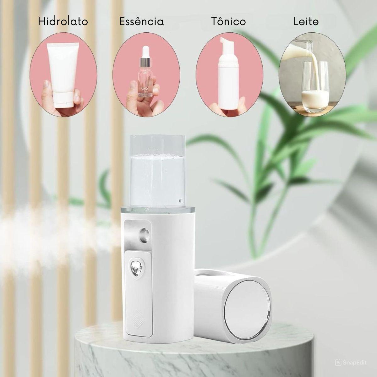 Miniatura Nano Spray Vaporizador Facial Cílios Portátil Recarregável