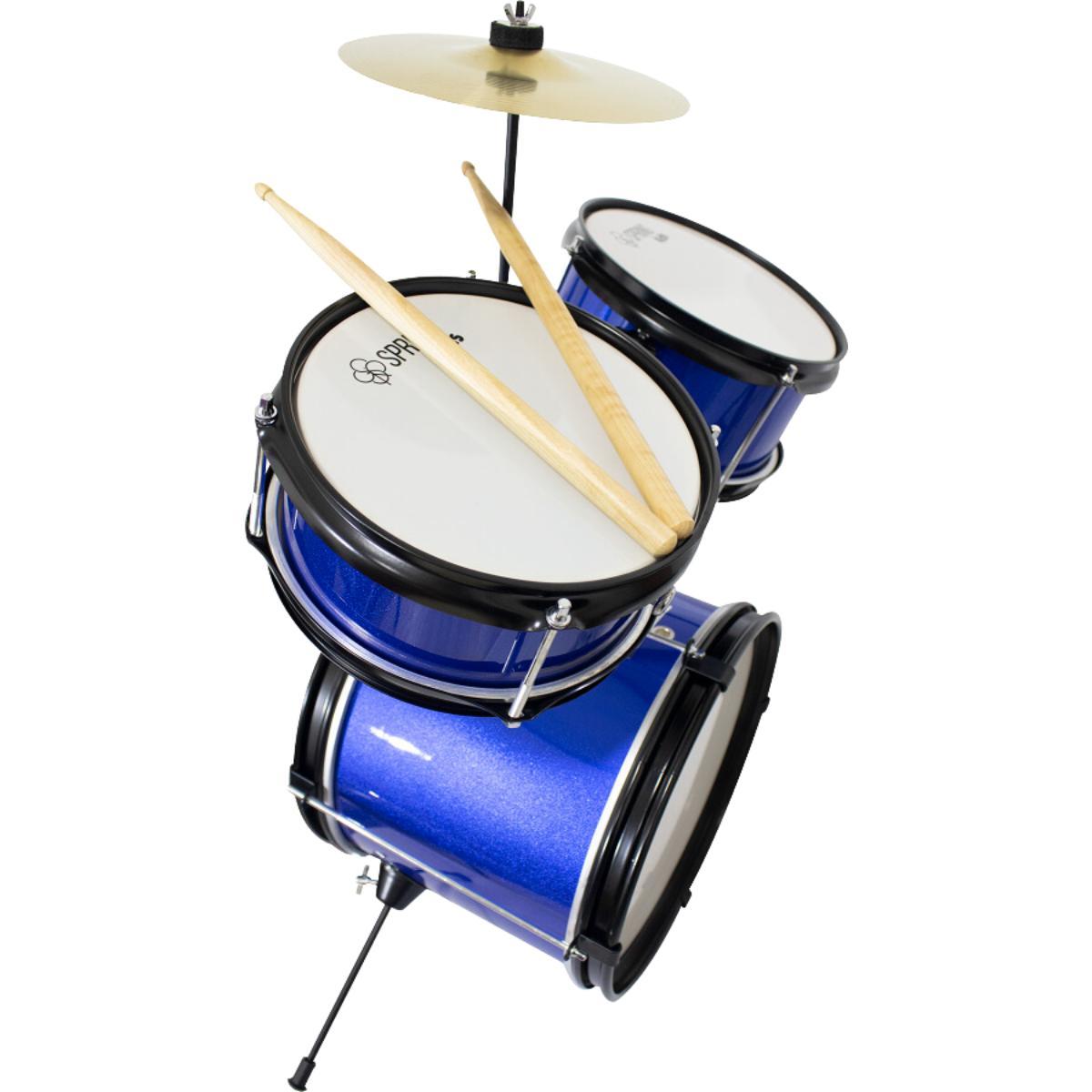 Miniatura Bateria Infantil Musical Spring Kids Spk15-Az Azul