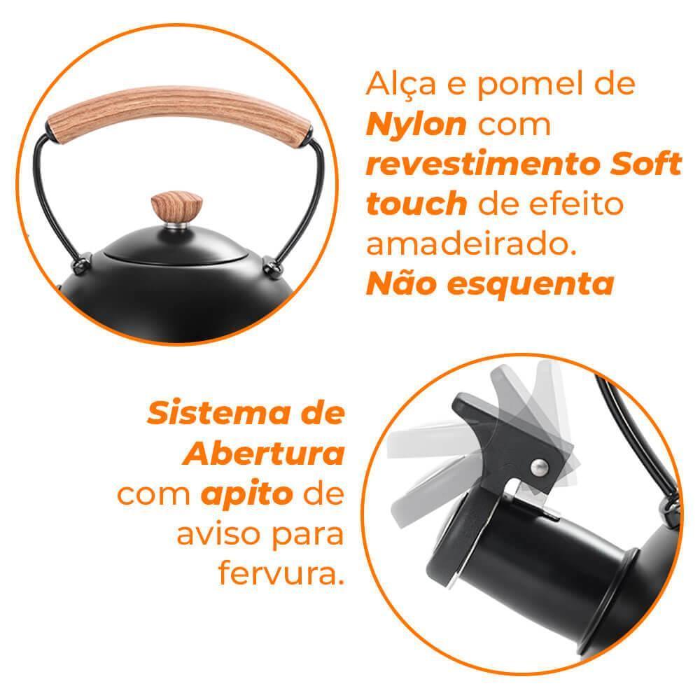 Jogo Panelas Indução Panela Pressão Ceramic Life E Chaleira