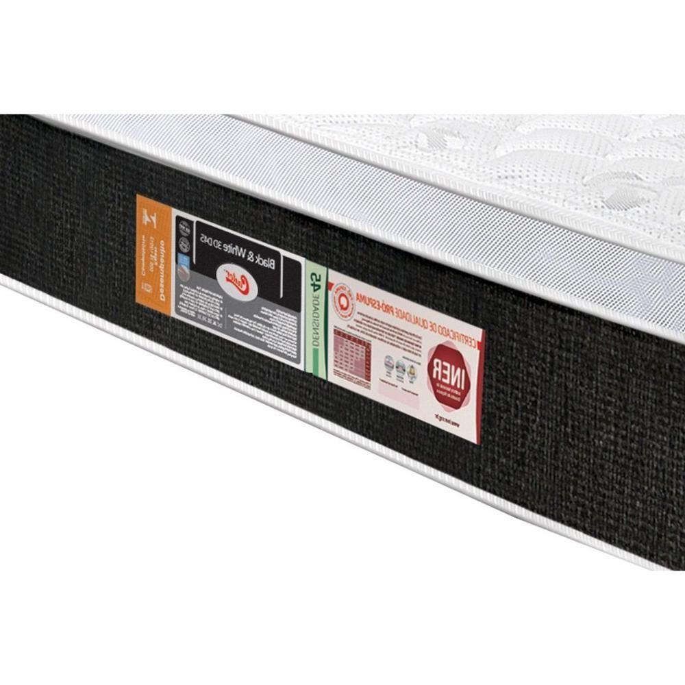 Miniatura Colchão Queen Espuma D45 Black White Air Euro Pillow (158X198X23) - Castor