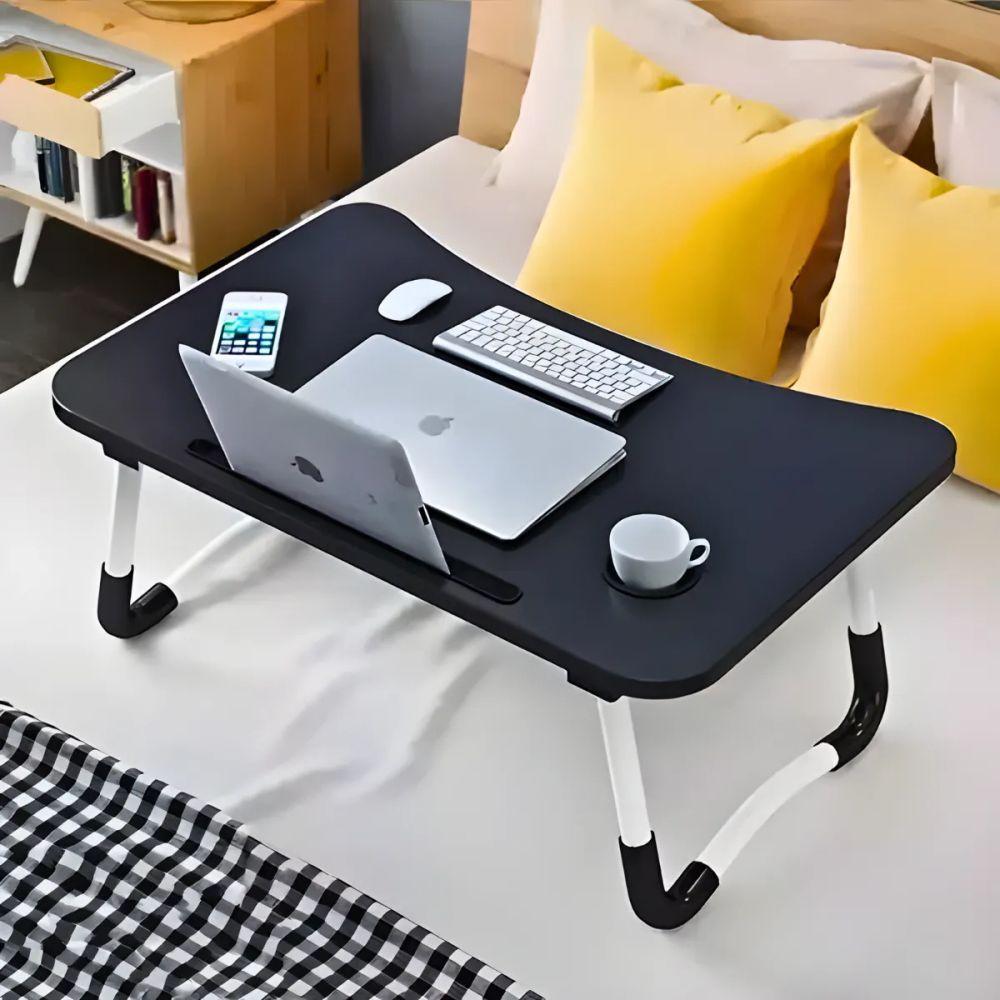 Miniatura Mesa De Colo Portátil Dobrável Suporte Multiuso - Preto