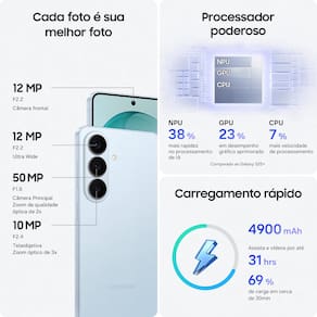 Miniatura Smartphone Samsung Galaxy S26+ 5G Tela 6.7" 256GB Câmera 50MP Azul