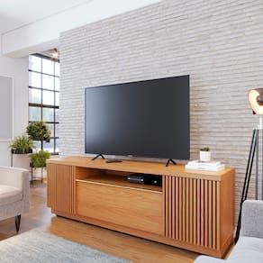 Miniatura Rack Colibri Manaus com 3 Portas, Ideal para TV de Até 70” Freijó