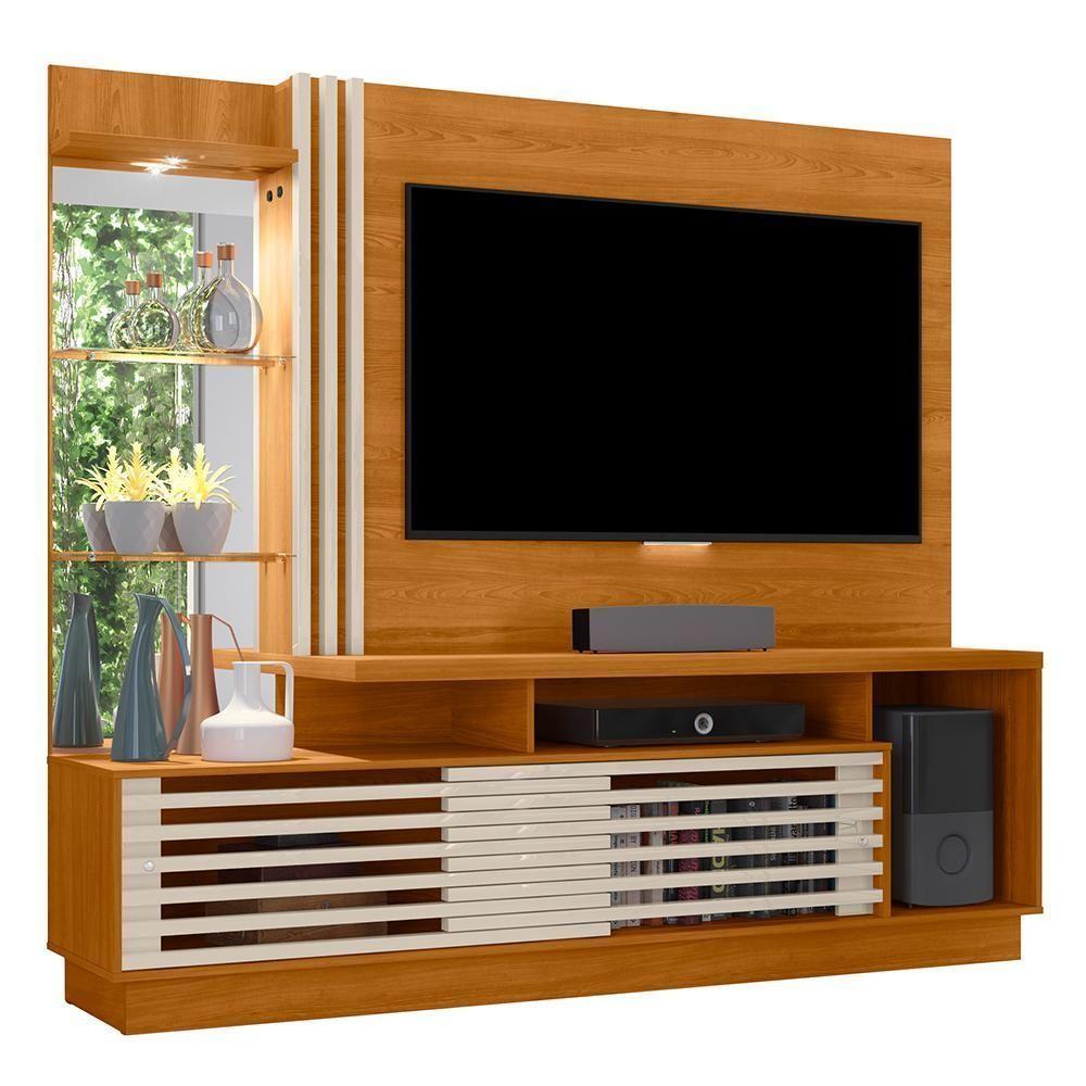Miniatura Estante Home Theater Frizz Plus Cinamomo Off White Para Tv Até 60 - Madetec Cinamomo Off White