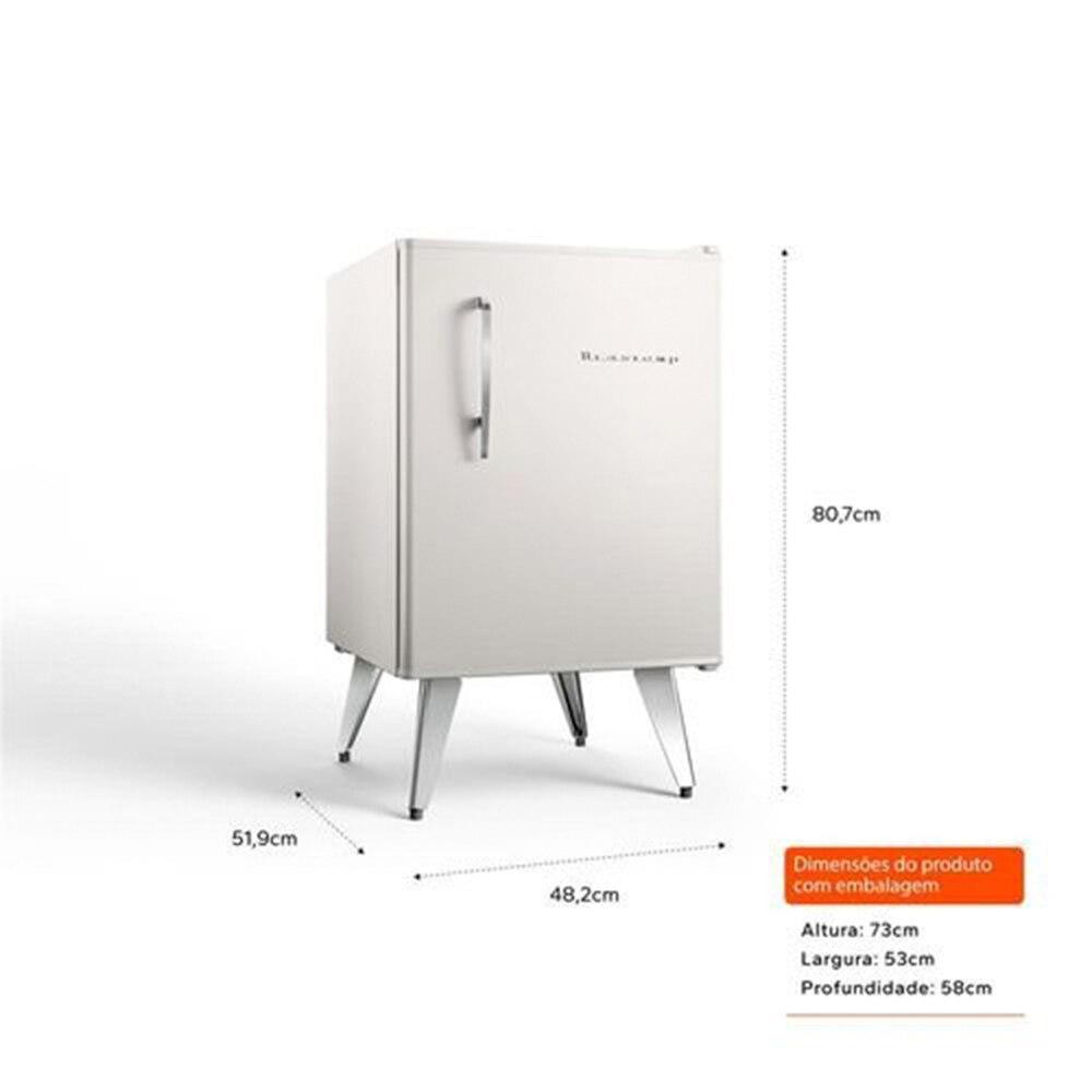 Miniatura Frigobar Brastemp Retrô Branco BRA08HB, 76 litros 220 Volts