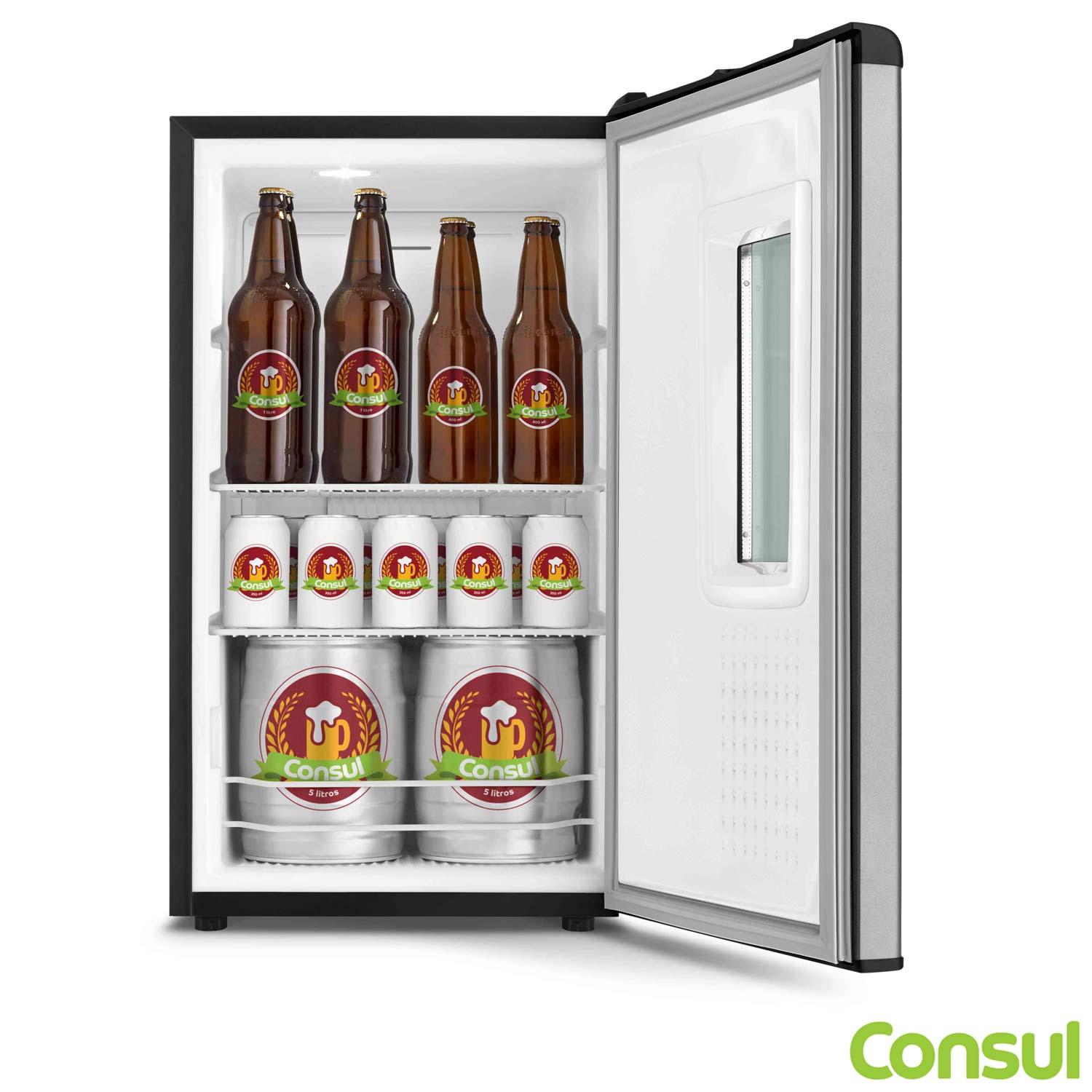 Miniatura Cervejeira Consul Titanium com 82 Litros Display na Porta e Controle de Temperatura - CZD12AT 110