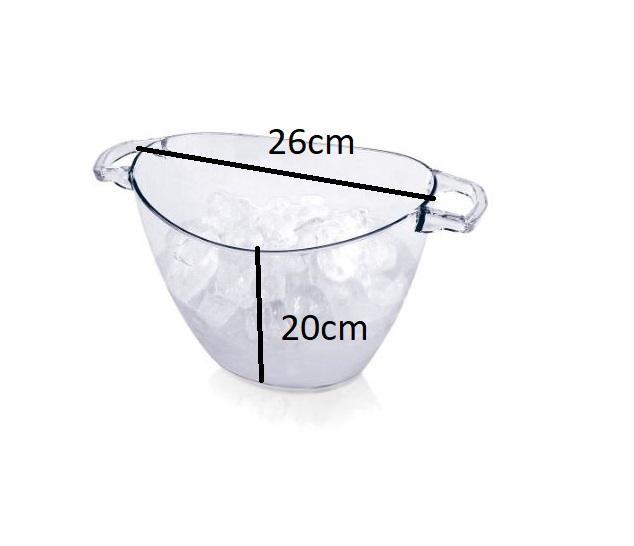 Champanheira Acrílico 5L Transparente - 05 Baldes Gelo