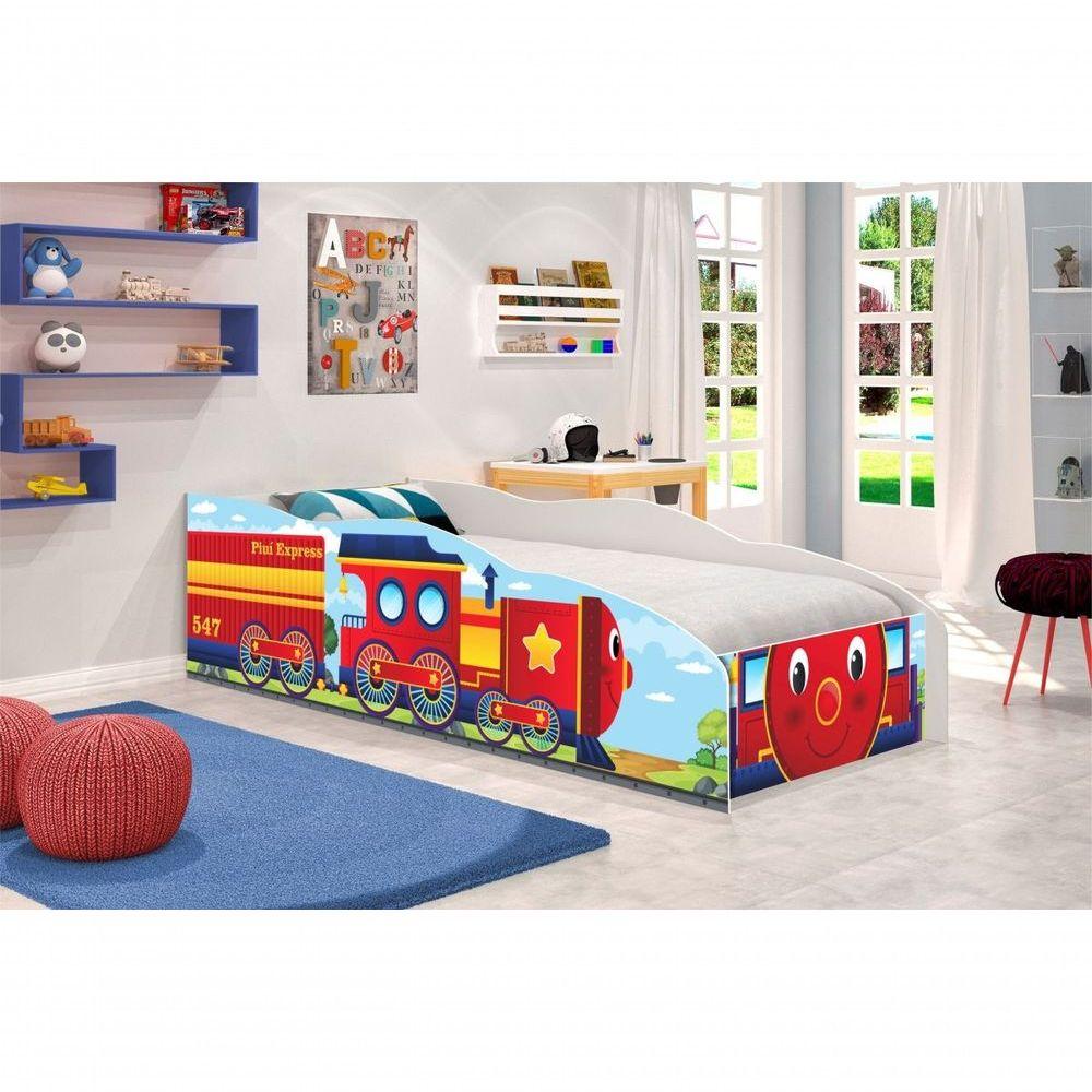 Miniatura Cama Infantil Premium Kids Trem Piuí Express Com Colchão