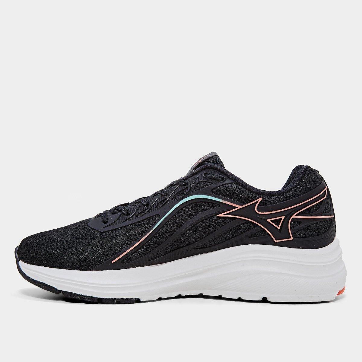Miniatura Tênis Mizuno Cometa 2 Feminino Preto+Azul - 34