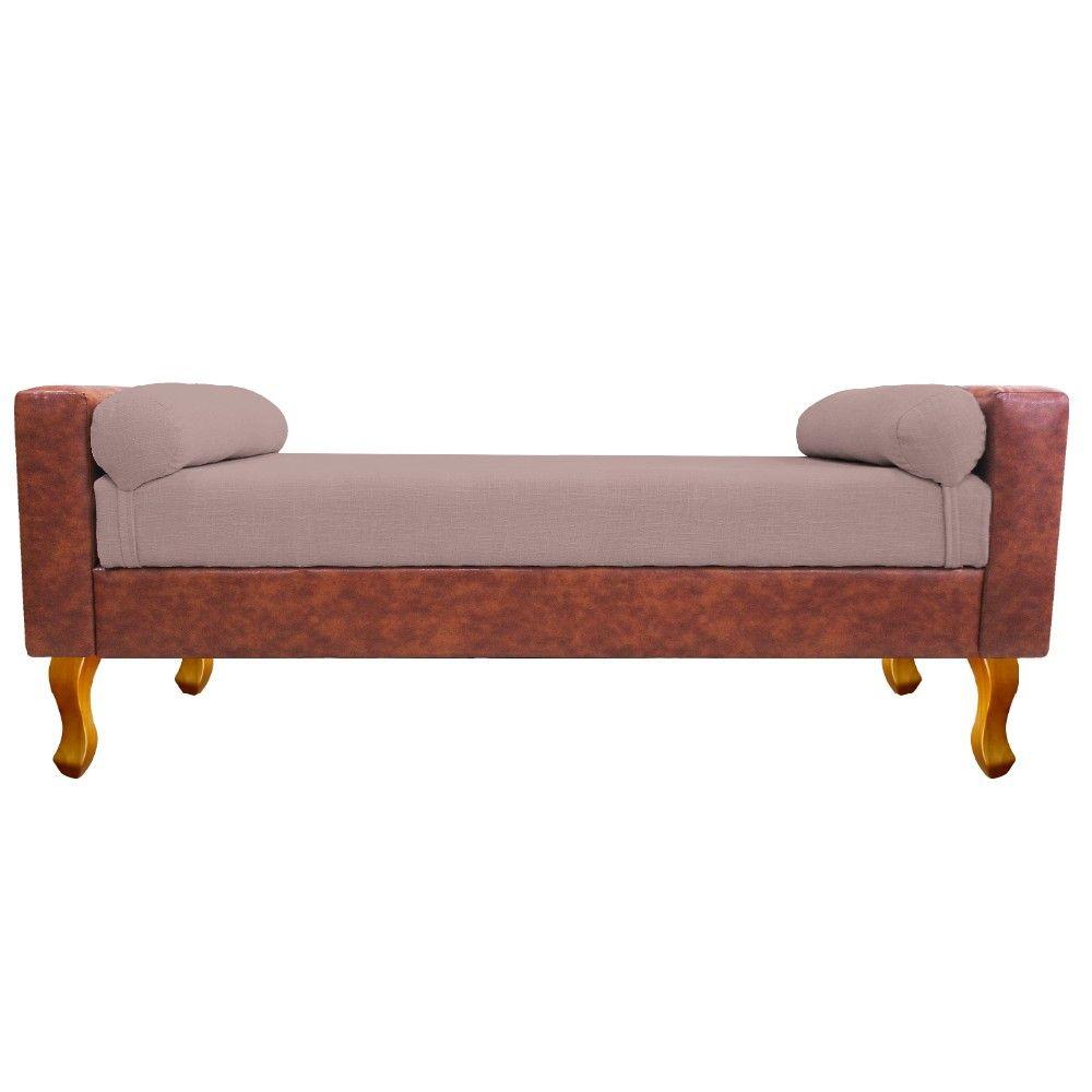 Miniatura Recamier Félix Solteiro 100cm Linho Rosê