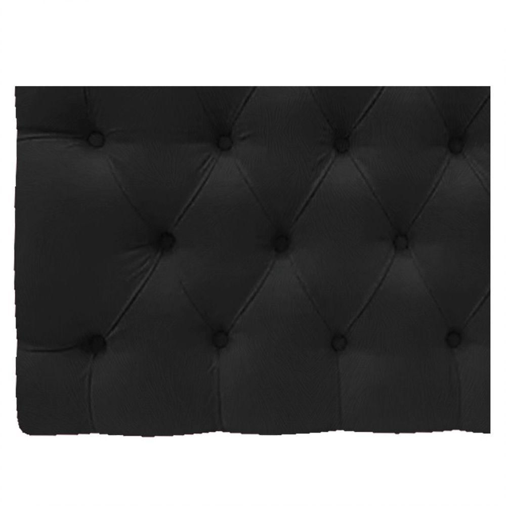 Miniatura Cabeceira Suspensa Imperatriz 160 Cm Queen Size Suede Preto