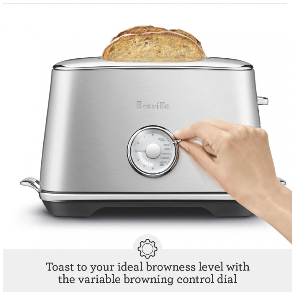 Torradeira Elétrica 2 Fatias com 6 Níveis de Tostagem, 110V 1000W, Breville, Vermelha