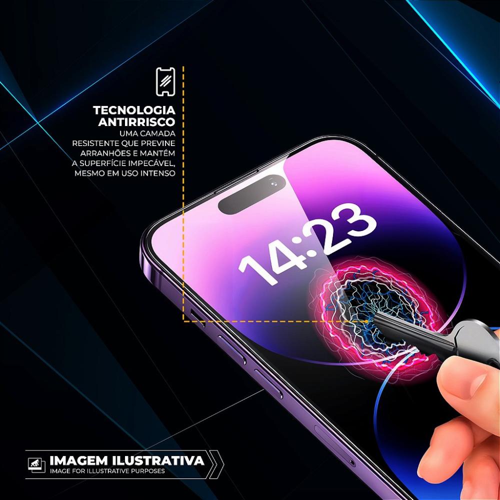 Miniatura Película para iPhone 16E - Defender Glass Preta - Gshield