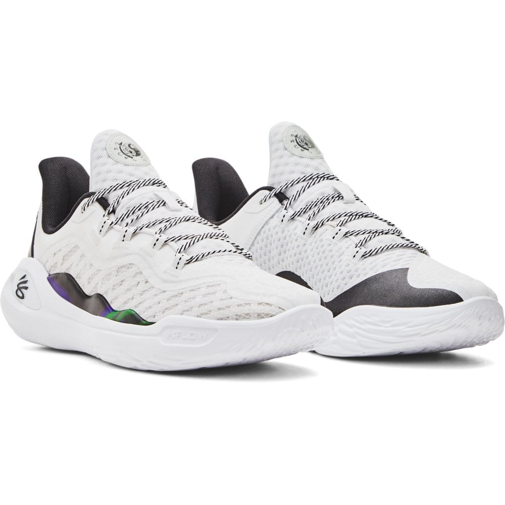 Miniatura Tênis de Basquete Under Armour Curry 11 Bruce Lee Wind Branco - 39