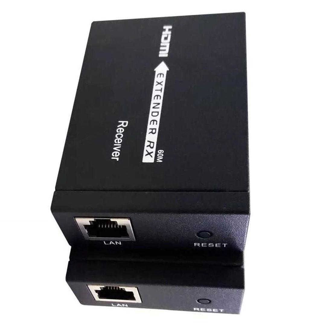 Miniatura Extensor Hdmi-Cat5/6-60 Metros Extensor Hdmi Via Cabo Rede