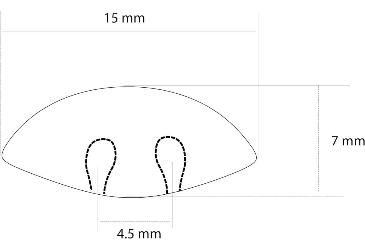 10 Pares Plaqueta Silicone Porsche Nariz Óculos Fosco 15mm