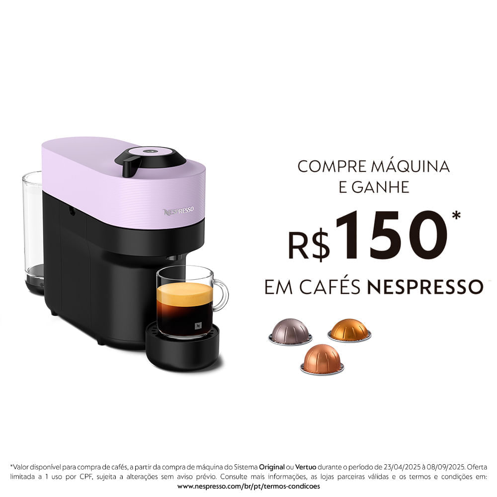 Miniatura Cafeteira Nespresso Vertuo Pop Lilás para Café Espresso - GDV2BR 110