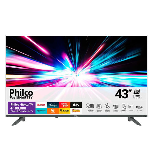 Miniatura Smart TV Philco 43 Polegadas PTV43VA4REGB Full HD LED Dolby Audio Roku TV Preto - Bivolt