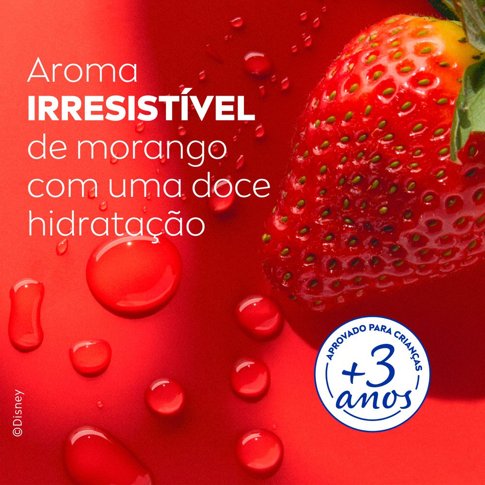 Miniatura Hidratante Labial Nivea Disney Princesa Rapunzel Sabor Morango Silvestre 4,8g