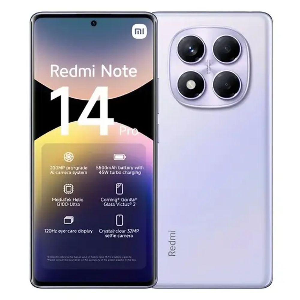 Miniatura Smartphone Note14 PRO NFC Câmera Tripla 200MP 32MP Frontal 256GB Tela AMOLED 120Hz FHD Plus 4G Rosa