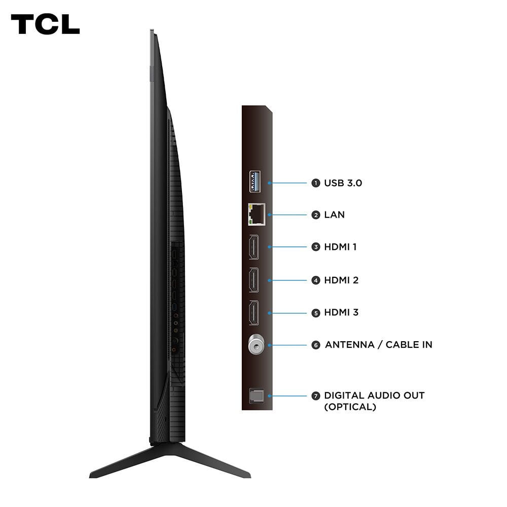 Miniatura Smart TV TCL 65 Polegadas 4K UHD QLED Google TV 65P7K Preto - Bivolt