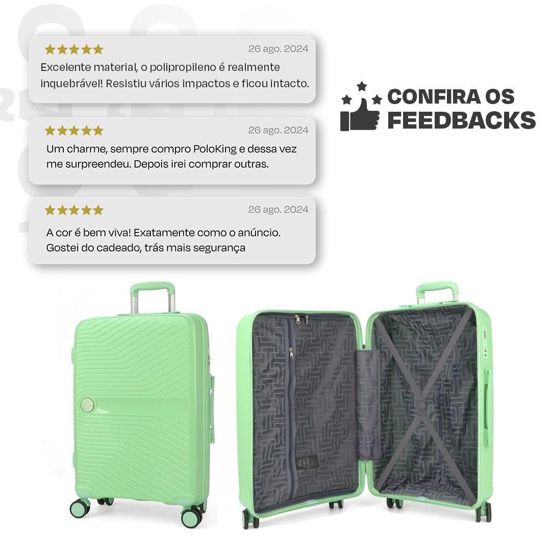 Mala De Viagem 23Kg Polipropileno E Expansível + Organizador