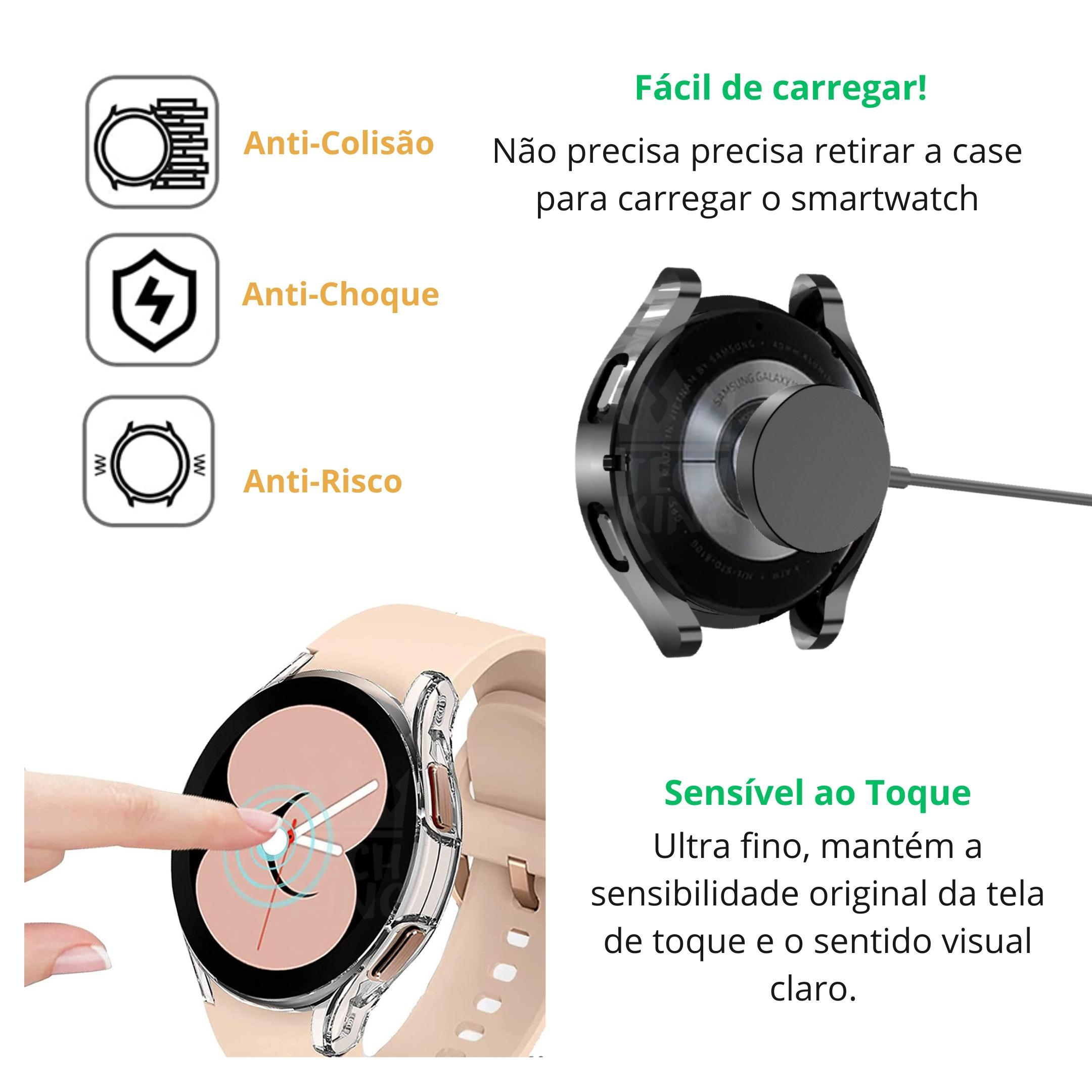 Miniatura Bumper Protetor 360 Silicone Para Galaxy Watch4 40Mm R860