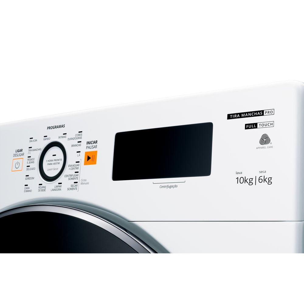 Lava e Seca Brastemp, 10Kg, Full Touch, 14 Programas - BNQ10AB Branco - 110V
