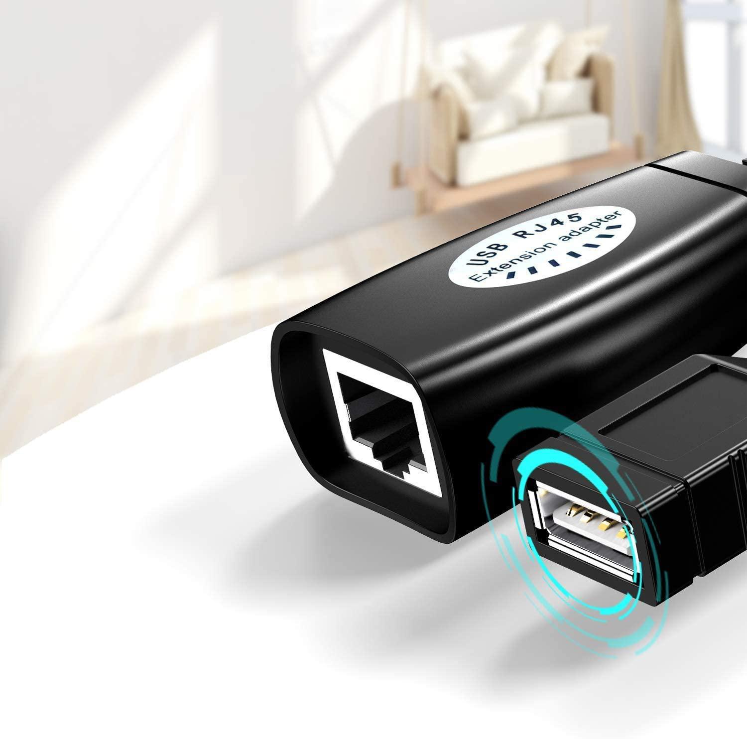 Miniatura Cabo Usb Adptador Extensor Rj45 Via Cabo De Rede