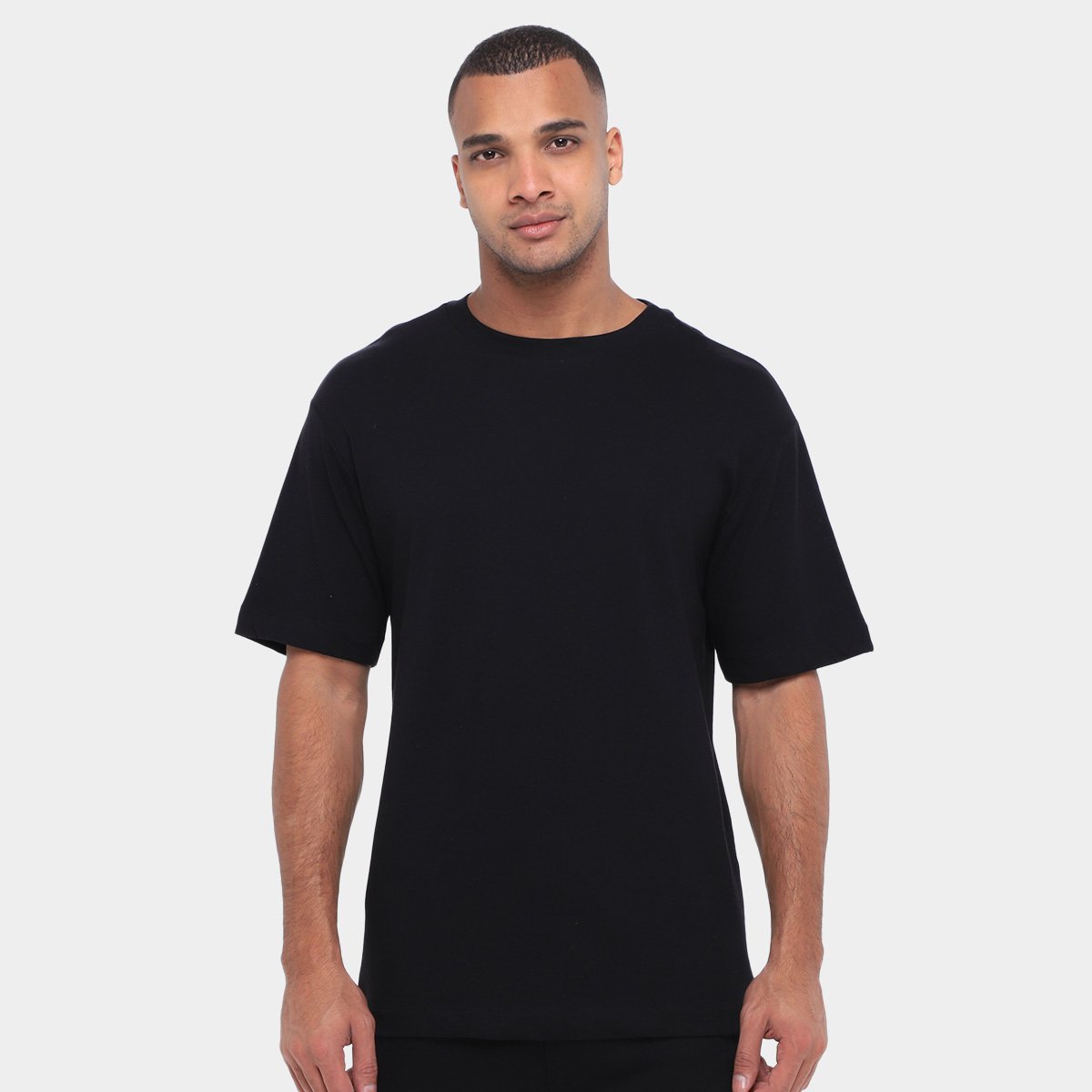 Miniatura Kit Camiseta Hering 2 Peças Masculino Preto+Branco - G