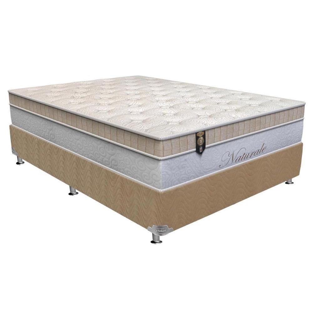 Miniatura Cama Box Casal: Colchão Molas Ensacadas Orthoflex Masterpocket Naturale + Base Clean(138X188)