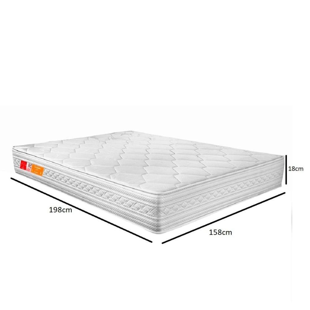 Miniatura Colchão Queen Espuma D33 Royal Saúde Plus Orthocrin 158x198x18cm Branco