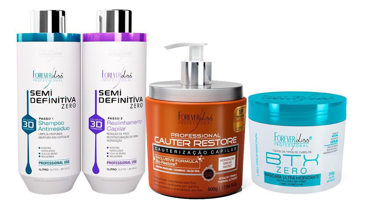 Miniatura Forever Liss Kit Progressiva 3D + Cauter + Botox Zero 250G
