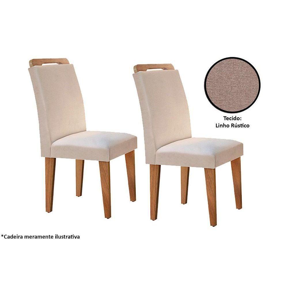 Kit 2 Cadeiras Sala Jantar Athenas 2 Un Capuccino-animale Chocolate - Rufato