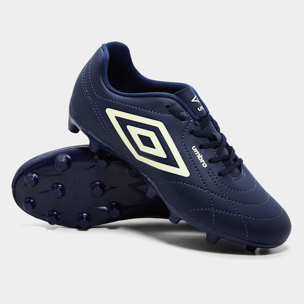 Miniatura Chuteira Campo Umbro Class Footballer Unissex Marinho+Verde - 37