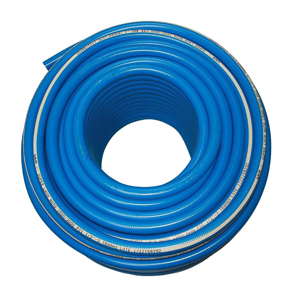 Miniatura Mangueira Lava Auto 1500psi 1/2 Azul - 5m | PVC/Borracha