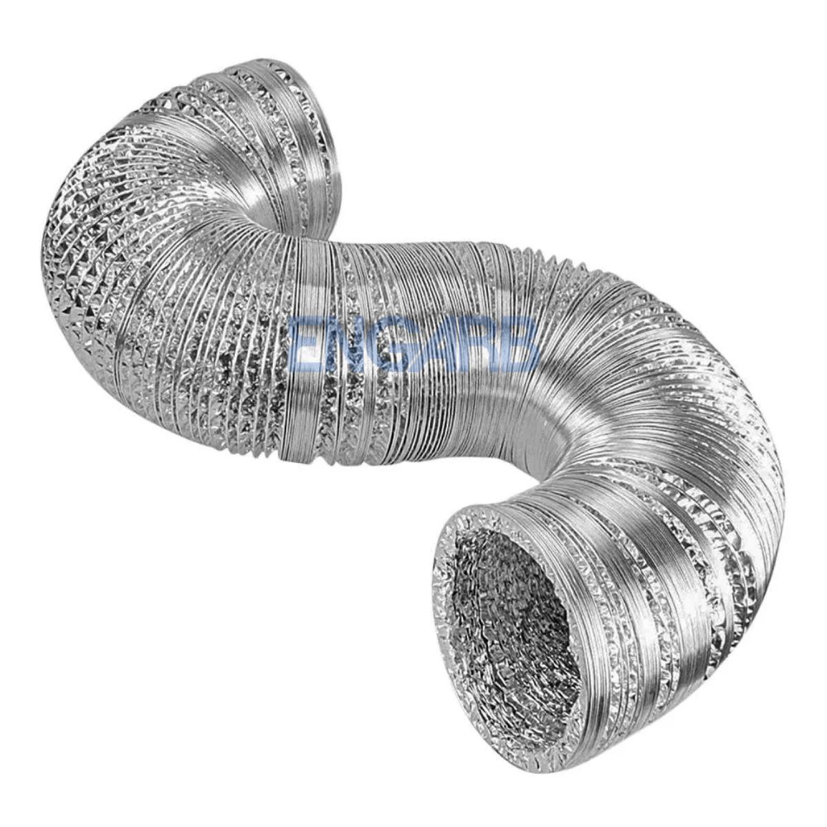 Duto Flexível Alumínio 8 Pol X 10M 200Mm Ventilação Coifa