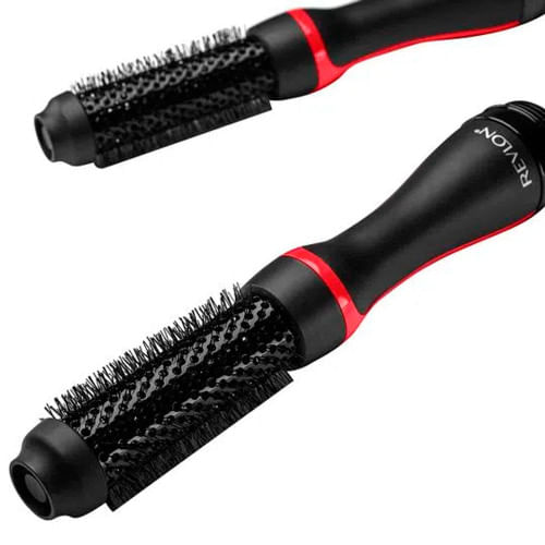 Miniatura Escova Secadora Alisadora Root Booster Revlon Preto - 110V