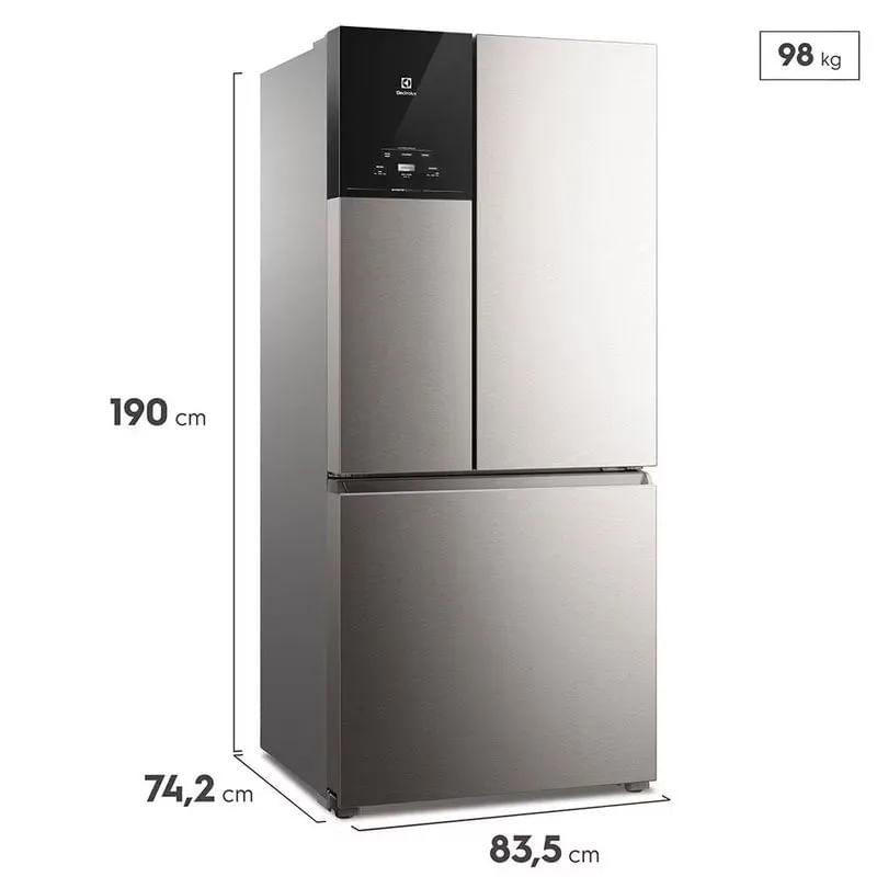 Geladeira Frost Free Electrolux AutoSense 480L Inox IM7S 127V
