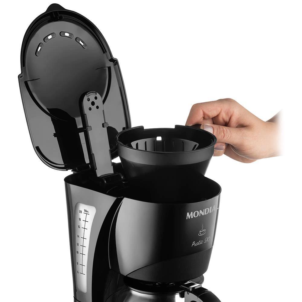 Miniatura Cafeteira Elétrica Mondial Pratic Cn-01 20 Xícaras Preta 127