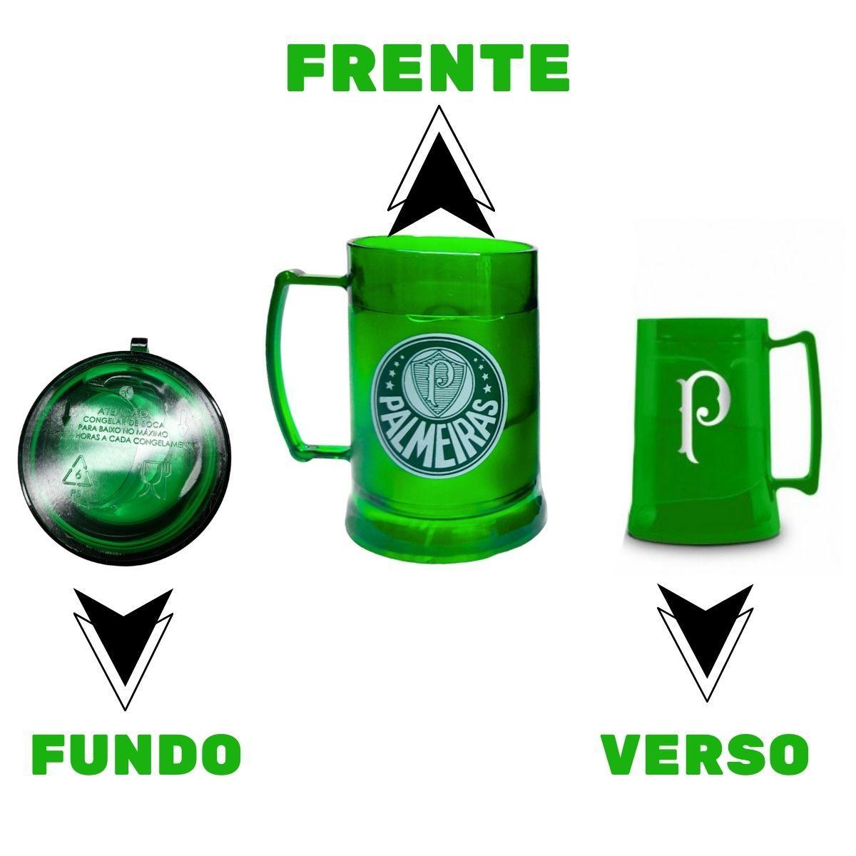 Kit 1 Caneca Xícara Porcelana Café + Caneca Verde Gel