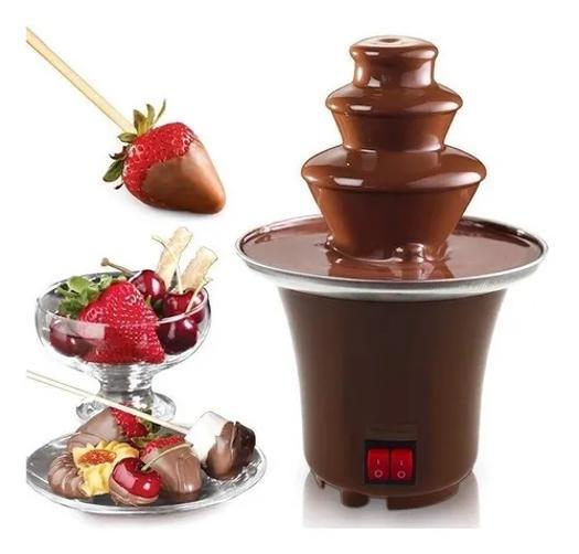 Miniatura Fonte Cascata De Chocolate Fondue Chocofest Maquina Elétrica