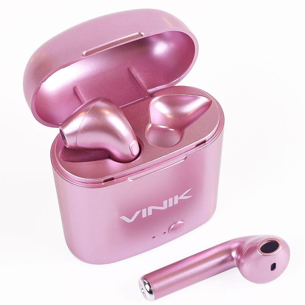 Miniatura Fone De Ouvido Bluetooth Easy W1+ Tws True Wireless - Rose