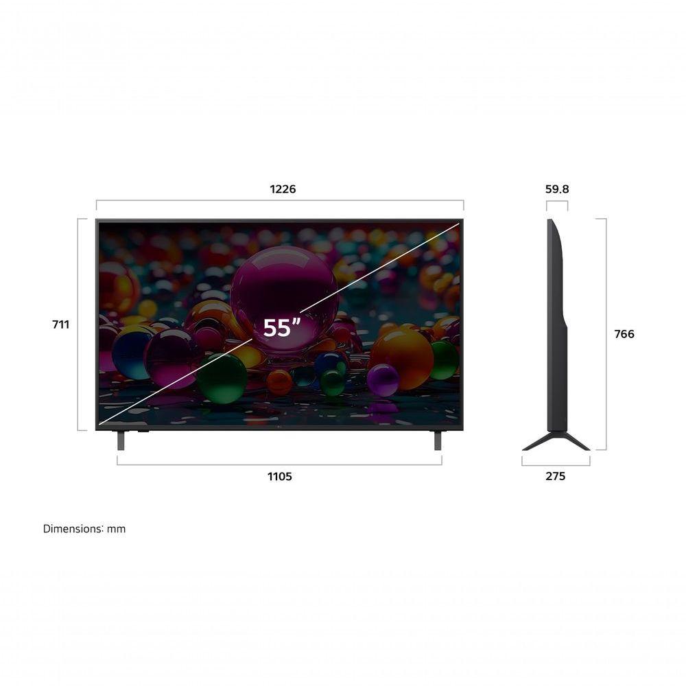 Miniatura Smart TV LG UHD AI 4K 55 UA75 Processador &alpha;7 Gen8 e Tecnologia 2025 55UA7500PSA.BWZ Bivolt