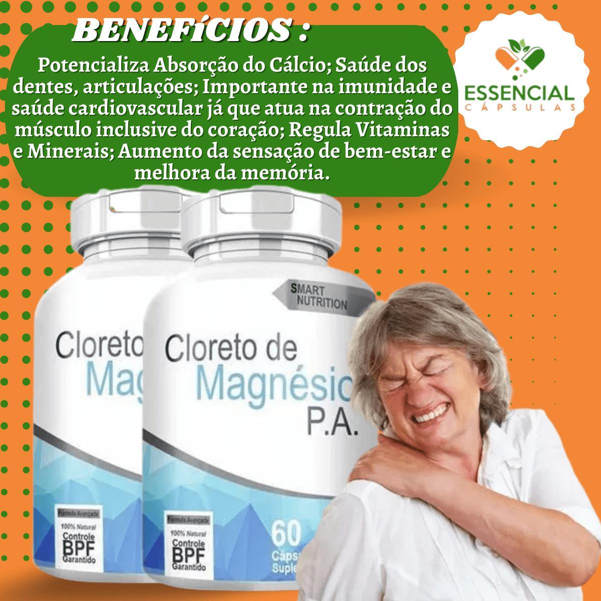 Miniatura Cloreto De Magnésio Kit 5x60 Cápsulas - Saúde Imunidade