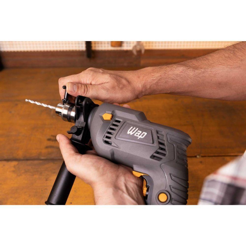 Miniatura Parafusadeira Furadeira De Impacto 3/8'' Wf 700k10 220v Wap